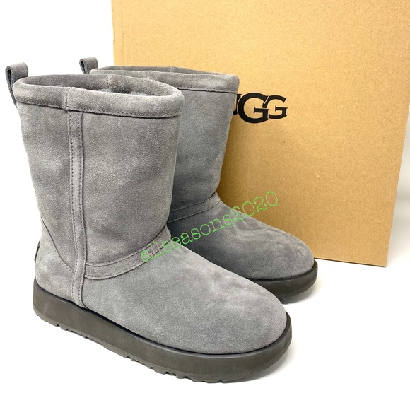 UGG Shoes - UGG Classic Short Waterproof Women’s Boot Grey Fur